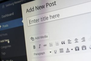 typing new content into wordpress